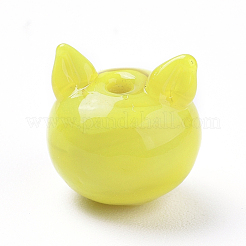 Handgemachte Bunte Malerei Kätzchen Perlen&nbsp;LAMP-I020-04