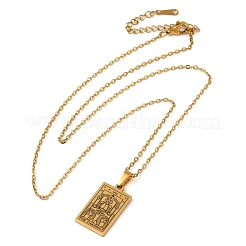 Colliers pendentifs en acier inoxydable 304 sur le thème du tarot pour femmes&nbsp;STAS-S128-02G