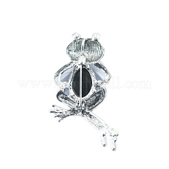 Retro Frosch Legierung Pflastern natürliche Paua Muschel Brosche&nbsp;PW-WGDE135-01