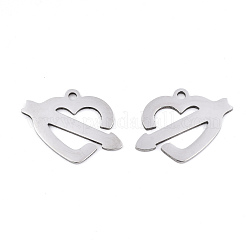 Pendentifs en acier inoxydable 201 anti-ternissement pour la Saint-Valentin&nbsp;STAS-S081-003