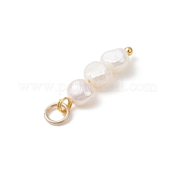 Pendenti con perle keshi barocche naturali lucidate su due lati&nbsp;PALLOY-JF04814-02