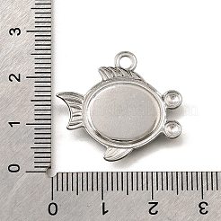 Pendentifs en coquillage blanc naturel pavés en acier inoxydable 304&nbsp;STAS-C122-21E-02P