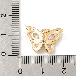 Messing micro pave klare zirkonia anhänger&nbsp;KK-Z057-07G
