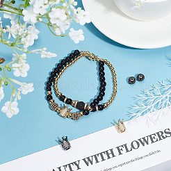 Perle di zirconi cubici trasparenti in micro pavè di ottone&nbsp;ZIRC-GA0001-01