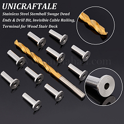 1 set di terminali a pressare con sfera in acciaio inossidabile 316 e punta da trapano&nbsp;FIND-UN0001-35