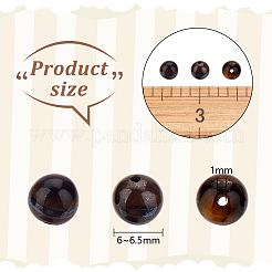 Grade ab naturel oeil de tigre ronds perles brins&nbsp;G-OC0001-78A
