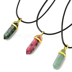 DIY-Sets zur Herstellung von Halsketten aus natürlichen Edelsteinen und gewachsten Schnüren&nbsp;DIY-FS0008-04A