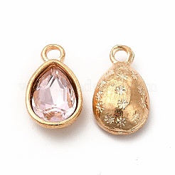 Pendenti in vetro sfaccettato con strass&nbsp;GLAA-I051-AM