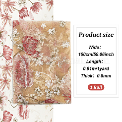 Gestickter Blumen-Polyester-Tüll-Spitzenstoff&nbsp;DIY-WH0449-31D