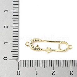 Breloques de connecteur en laiton micro pavé de zircone cubique&nbsp;KK-Q091-03G