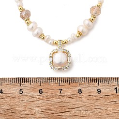 Perle Anhänger Halsketten&nbsp;NJEW-P325-02G