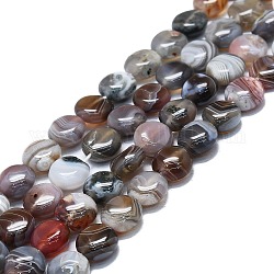 Chapelets de perles en agate naturelle du Botswana, plat rond, 10x5.5mm, Trou: 1.2mm, Environ 41 pcs/chapelet, 15.55 pouce (39.5 cm)
