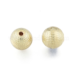 Perline in lega,  cadmio& piombo libero, tondo, oro chiaro, 8mm, Foro: 1.4 mm
