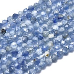 Chapelets de perles en cyanite / cyanite / divalent naturel, ronde, facette, 2.5mm, Trou: 0.5mm, Environ 158 pcs/chapelet, 15.55 pouce (39.5 cm)