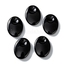Natural Obsidian Massage, Thumb Worry Stone for Anxiety Therapy, Oval, 40.5~41x30.5~31x8~9mm