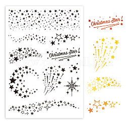 Custom PVC Plastic Clear Stamps, for DIY Scrapbooking, Photo Album Decorative, Cards Making, Star, 160x110x3mm
