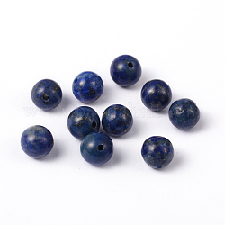 Perle rotonde di lapislazzuli naturali, tinto, lapislazzuli, 8mm, Foro: 1 mm