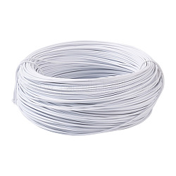 Yilisi 1 rouleau de fil de fer rond, avec plastifié, blanc, 1.2mm, environ 87.5~109.3 yards (80~100 m)/rouleau, 1 rouleau