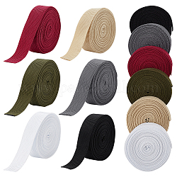 Wadorn 6 rollo de cinta plana de polipropileno de 6 colores, accesorios de ropa, color mezclado, 1 pulgada (25 mm), aproximamente 5 yardas / rodillo, 1 rollo / color