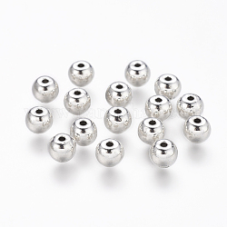 Perles en alliage de style tibétain, Sans cadmium & sans nickel & sans plomb, ronde, argent antique, 6x6x5mm, Trou: 1.5mm