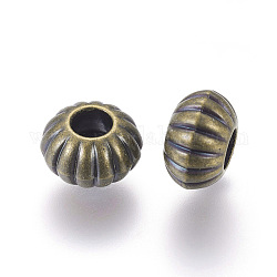 Ccb perline di plastica, rondelle, bronzo antico, 10x7mm, Foro: 3.5 mm