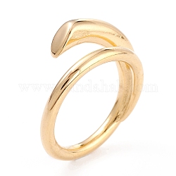 Placcatura ionica (ip) 304 anelli per le dita in acciaio inossidabile, oro, misura degli stati uniti 7 (17.3mm), 2.5~10mm