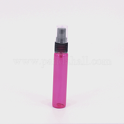 Flacons en verre, avec brumisateur fin et capuchon anti-poussière, bouteille rechargeable, support violet rouge, 9.5x1.6 cm, capacité: 10 ml