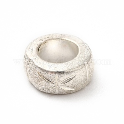 Tibetische Stil Legierung Großlochperlen, Großloch perlen, Rondell, Antik Silber Farbe, 10x4.5 mm, Bohrung: 5.6 mm, ca. 367 Stk. / 500 g
