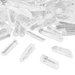 Perline appuntite in cristallo di quarzo naturale olycraft, nessun foro / udrilled, prismi esagonali, 16~46x6~13x5~10mm; 250 g; circa 60 pezzi/scatola
