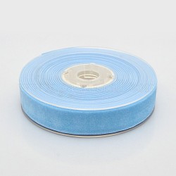Ruban de velours en polyester pour emballage de cadeaux et décoration de festival, lumière bleu ciel, 3/4 pouce (19 mm), environ 25yards / rouleau (22.86m / rouleau)