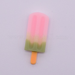 Смола декодирует кабошоны, имитация еды, мороженое на палочке, розовые, 37x15x6 мм