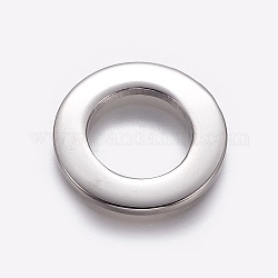 304 Edelstahl verbindet Ringe, Ring, Edelstahl Farbe, 18x2 mm, Bohrung: 10.5 mm