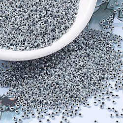 Perles rocailles miyuki rondes, Perles de rocaille japonais, 11/0, (rr540) opaque fumée légère ceylon, 2x1.3mm, Trou: 0.8mm, environ 1111 pcs/10 g