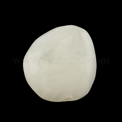 Pepite perle sintetiche imitazione della pietra preziosa, bianco, 25x24x17mm, Foro: 3 mm