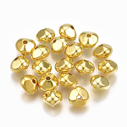 Ccb Kunststoff-Perlen, golden, 7.5x7.5x5.5 mm, Bohrung: 1.5 mm, ca. 2700 Stk. / 500 g