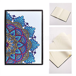 DIY Christmas Theme Diamond Painting Notebook Kits, including PU Leather Book, Resin Rhinestones, Pen, Tray Plate and Glue Clay, Flower, 210x150mm