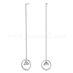 Shegrace 925 серебряные нитки для ушей, с классом ааа кубического циркония и кабельными цепями, кольцо, платина, 78 мм