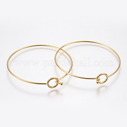 Placage ionique (ip) 304 fabrication de bracelets extensibles en acier inoxydable, or, 2-3/8 pouce x 2-1/2 pouces (60x63 mm)
