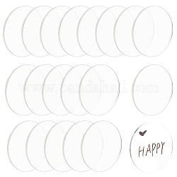 Base d'affichage en acrylique transparent, cercle disques vierges, clair, 100x4mm