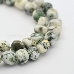 Natural Agate Bead Strands, Nuggets, 5~7X5~7mm, Hole: 1mm, about 15.7inch