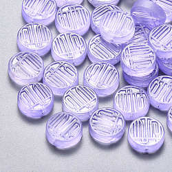 Прозрачные брызги, окрашенные распылением, с блеском порошок, плоско-круглые, средне фиолетовый, 12x4 мм, отверстие : 1 мм