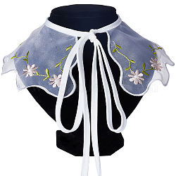 Abnehmbare Organza-Damenhalsbänder, schlichter Ausschnittbesatz, kleidung nähen applique kante, diy Kleidungsstück Zubehör, weiß, 1540x363x0.5 mm