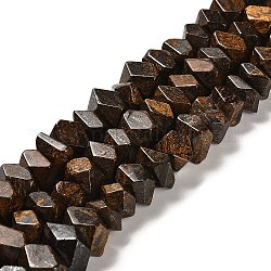 Abalorios naturales bronzite hebras, facetados, pepitas, 10~11x8~10x7~8mm, agujero: 1 mm, aproximamente 22~23 pcs / cadena, 7.09~7.48'' (18~19 cm)