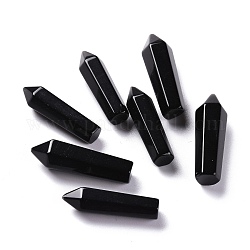 Des billes d'obsidienne naturelles, pas de trous / non percés, pour création de fil enroulé pendentif , balle, 32~35x9~11x8~10mm