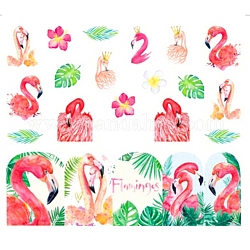 Наклейка для переноса воды для ногтей, наклейки для ногтей с водяными знаками фламинго, для женщин девушки дизайн ногтей маникюр советы украшение, красочный, 6.125x5.3 см