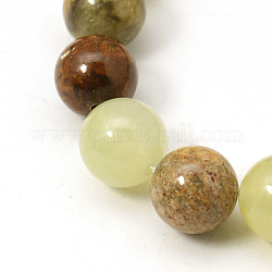 Natural Gemstone Beads Strands, Other Jade, Round, Colorful, about 10mm in diameter, hole: 1mm, 39pcs/strand, 15.7 inch