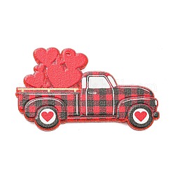 Pendenti in acrilico stampato per San Valentino, rosso ciliegia, macchina, 28.5x48x2.5mm, Foro: 1.5 mm