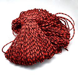 7 núcleo interior cuerdas de poliéster y spandex, para hacer pulseras de cuerda, rojo, 4mm, alrededor de 109.36 yarda (100 m) / paquete, 420~500g / bundle