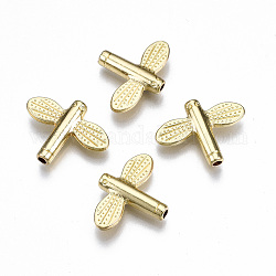 Crémaillère perles en alliage placage, sans cadmium et sans plomb, libellule, or clair, 15.5x20x4mm, Trou: 1.8mm
