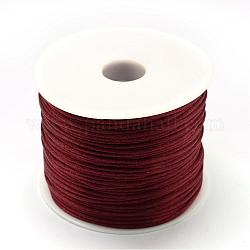 Nylon Thread, Rattail Satin Cord, Brown, 1.5mm, about 100yards/roll(300 feet/roll)